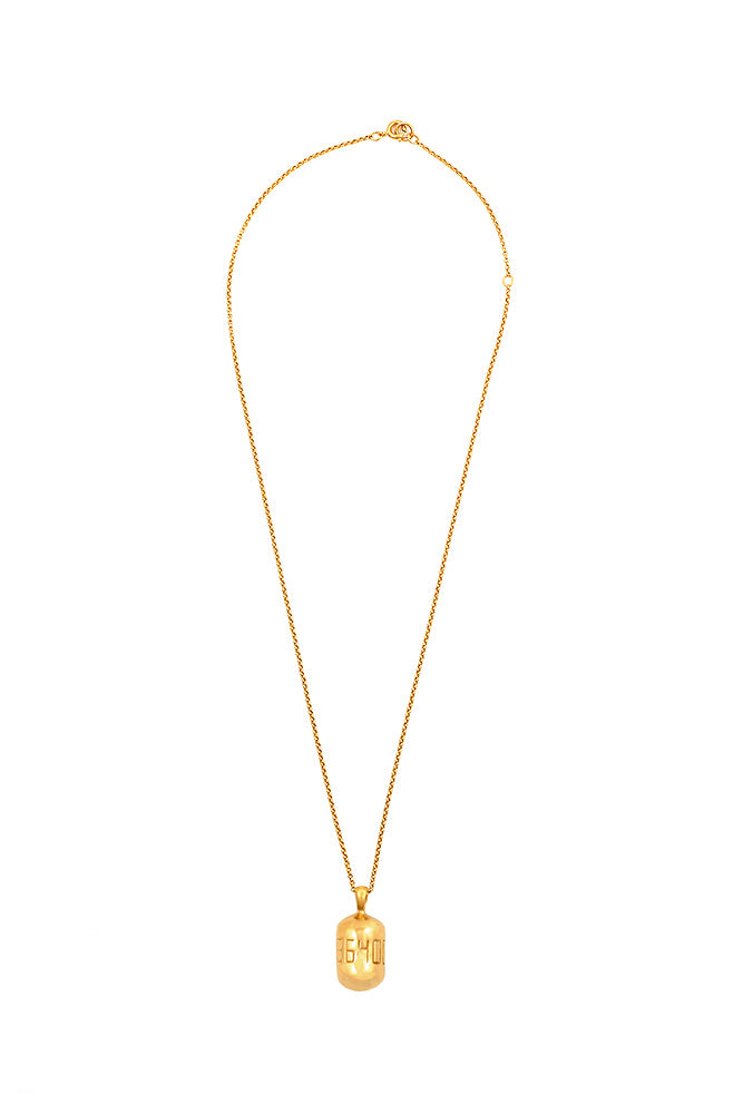 Fortune Buoy Necklace On Micro Rolo Chain