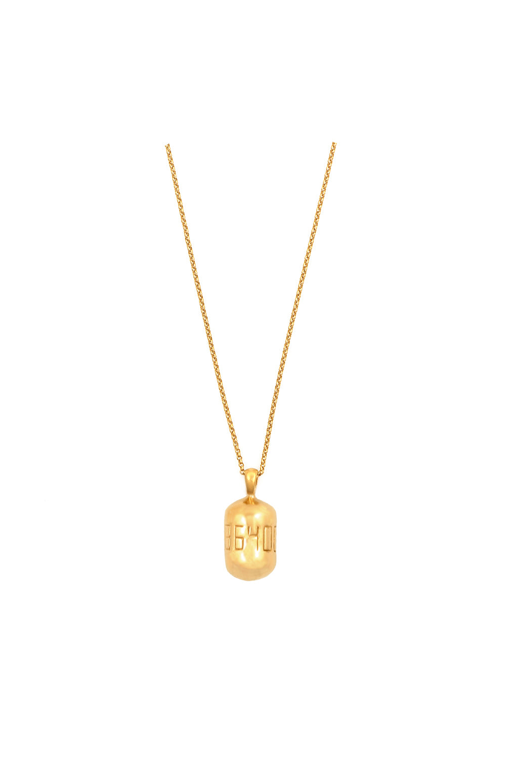 Fortune Buoy Necklace On Micro Rolo Chain