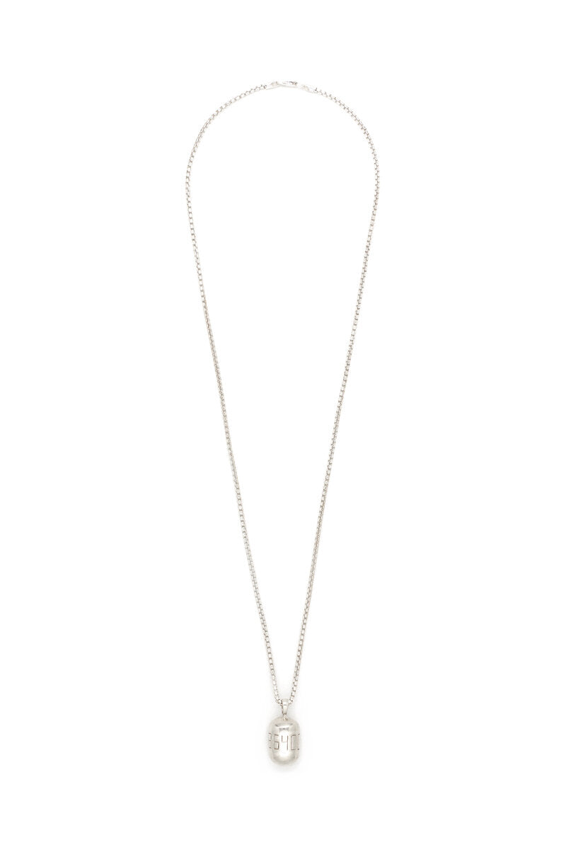 Fortune Buoy Necklace - 24" Sterling Silver Box Chain