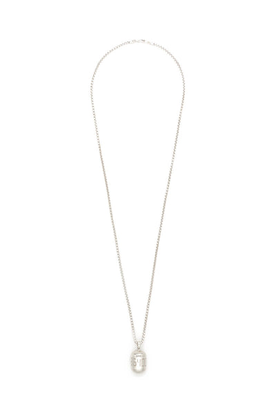 Fortune Buoy Necklace - 24" Sterling Silver Box Chain