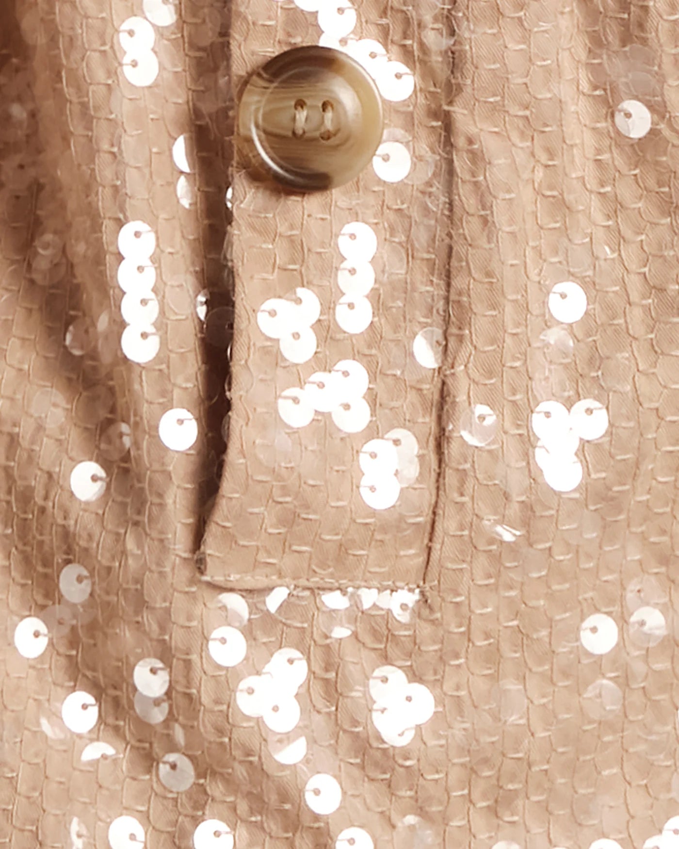 Sequin Moto Jacket in Champagne