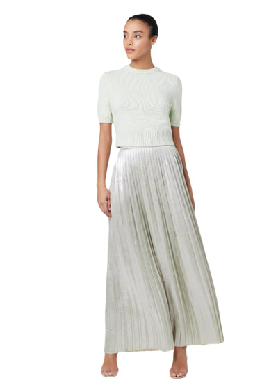 Dillon Pleated Midi Skirt in Sage