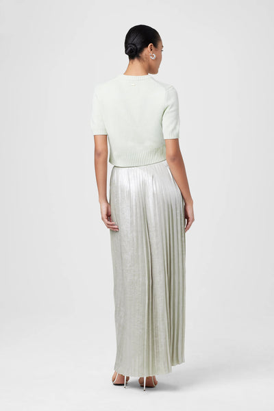 Dillon Pleated Midi Skirt in Sage
