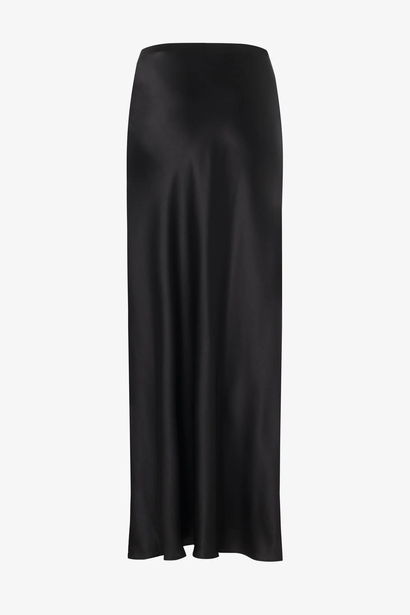 Satin Slip Skirt in Black