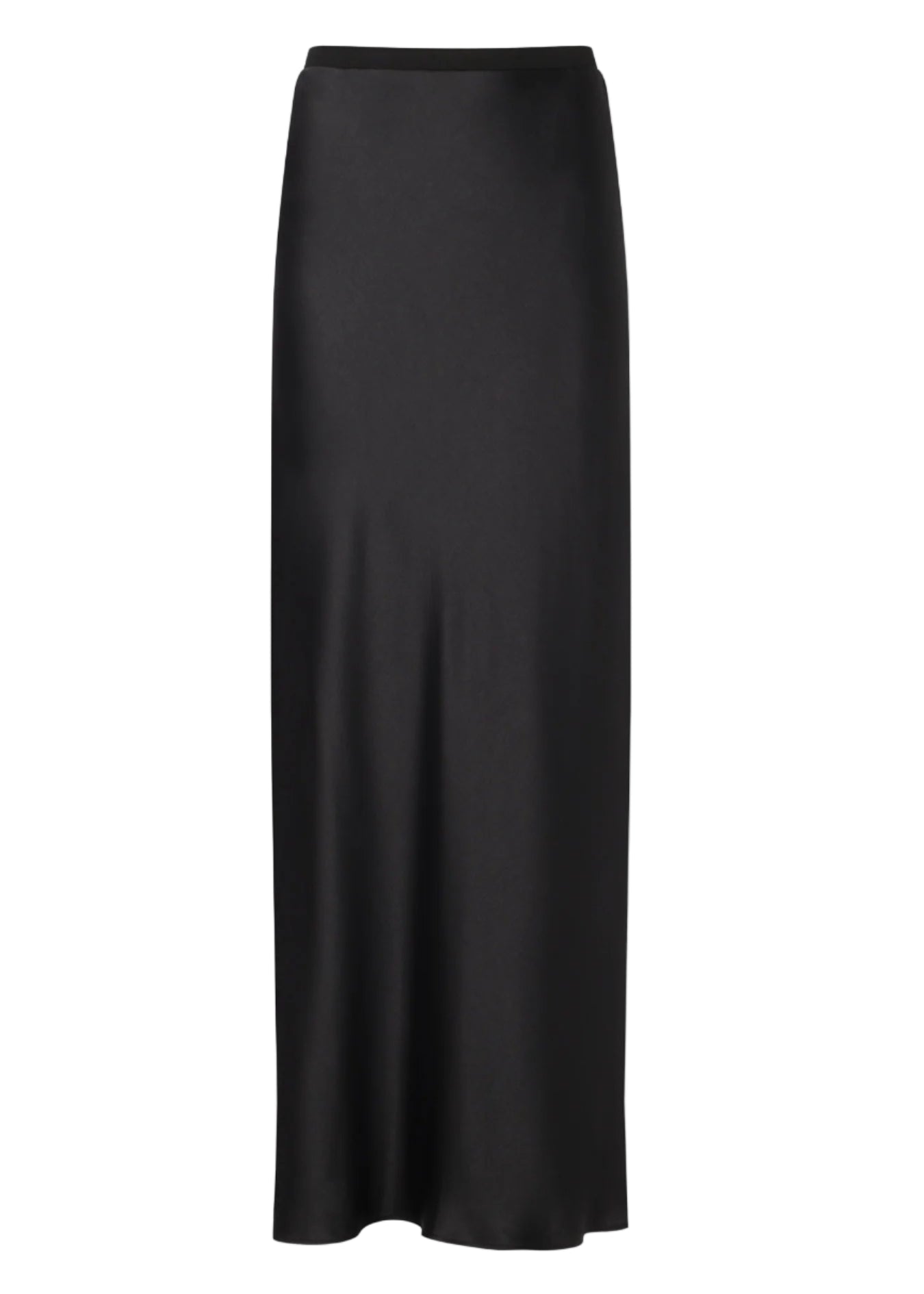 Satin Slip Skirt in Black