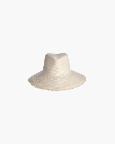 Squishee® A-List Packable Fedora in White Mix