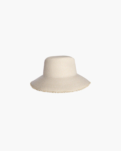 Squishee® A-List Packable Fedora in White Mix