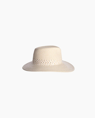Bayou Fedora Hat- White Mix