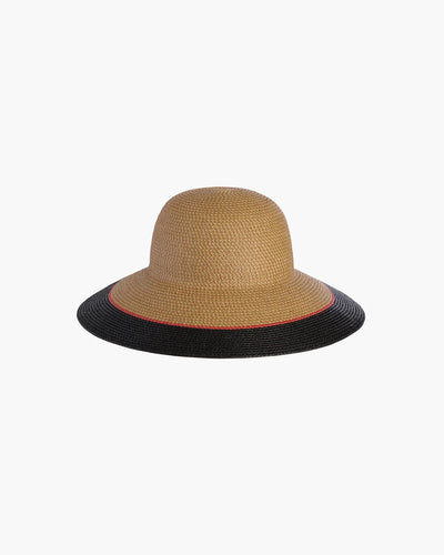 Francoise Hat in Natural/Black Mix