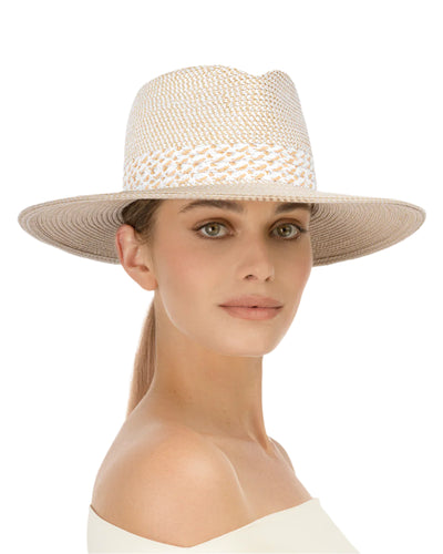 Bayou Fedora Hat- White Mix