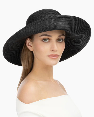 Hampton Straw Hat in Black