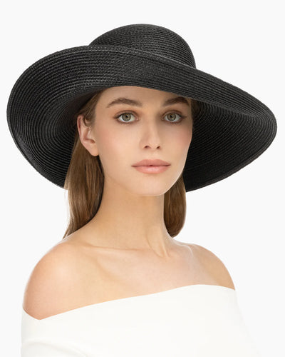 Hampton Straw Hat in Black