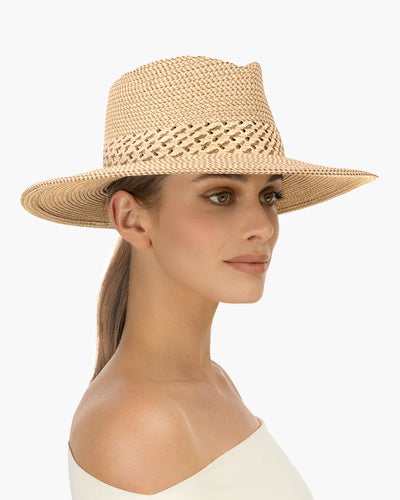 Squishee® Bayou Fedora Hat in Peanut