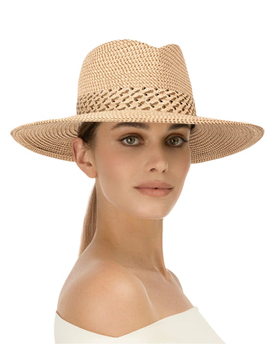 Squishee® Bayou Fedora Hat in Peanut