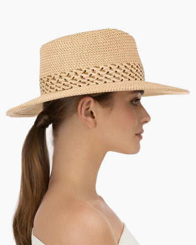 Squishee® Bayou Fedora Hat in Peanut