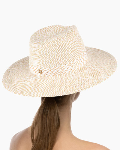Bayou Fedora Hat- White Mix