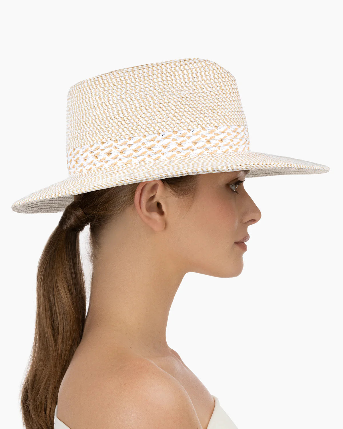 Bayou Fedora Hat- White Mix