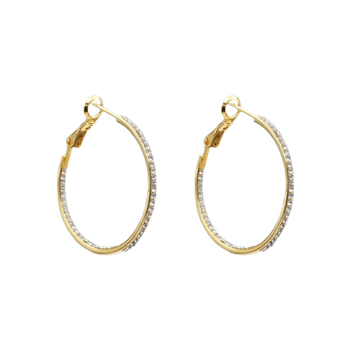 Small Gold CZ Hoop