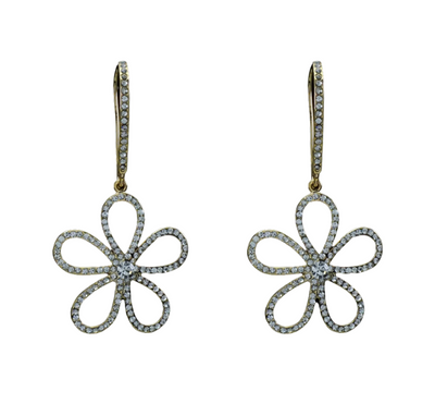 Small Flower Earrings - Gold