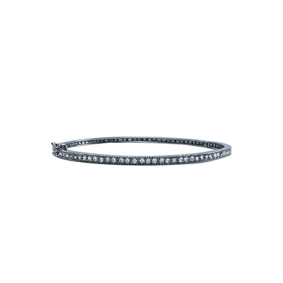 Pave Bangle in Silver