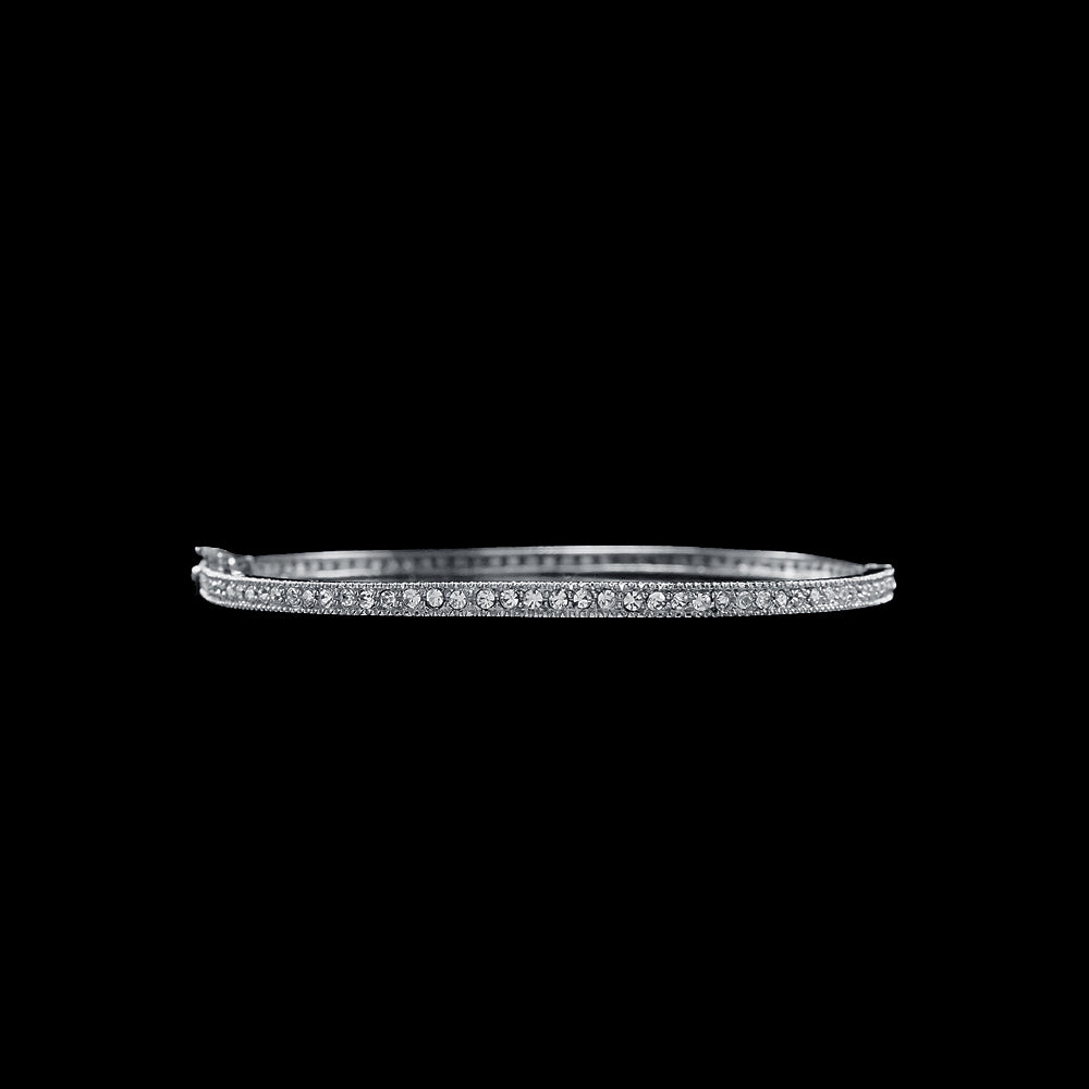 Pave Bangle in Silver