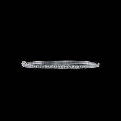 Pave Bangle in Silver