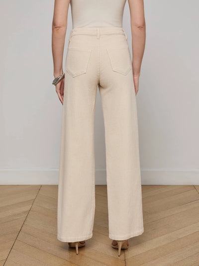 Scottie Corduroy Wide-Leg Jean in French Vanilla