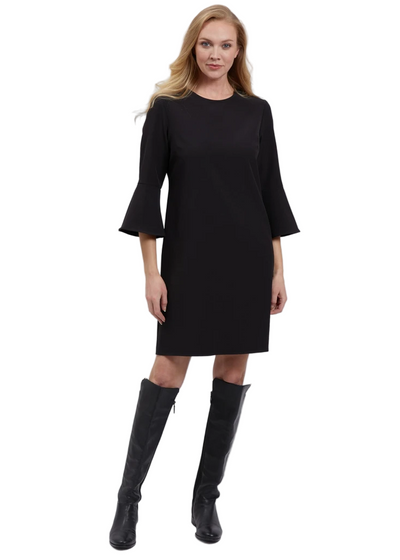 Bell Sleeve Dress in Black