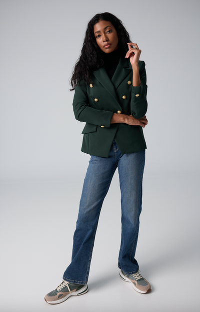 Jacket with 6 Buttons in Forest Green