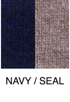 Men's Suede Trim Quarter Zip Mock in Navy/Seal