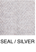 Men's Herringbone Quarter Zip in Seal/Silver