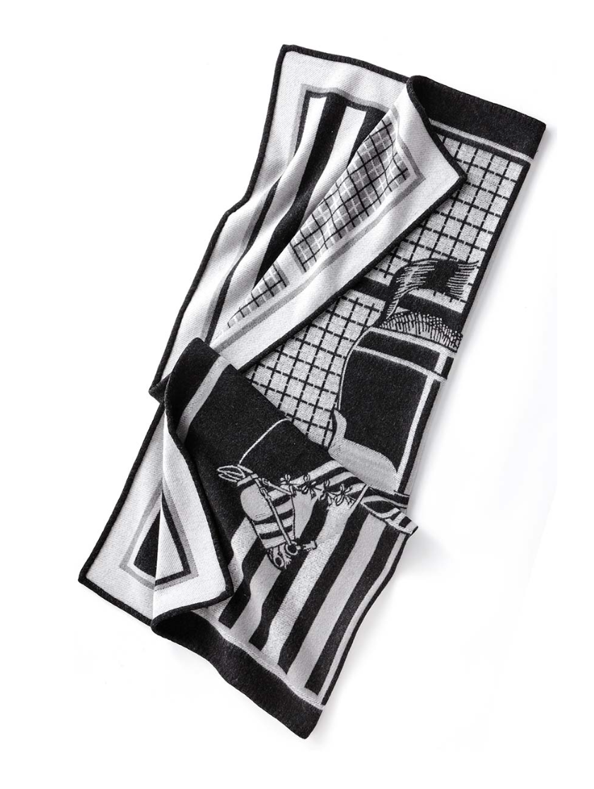 Palio Throw in Black/Ivory