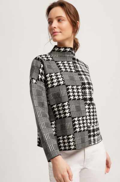 Houndstooth Sweater - Black