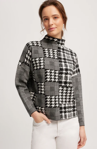 Houndstooth Sweater - Black