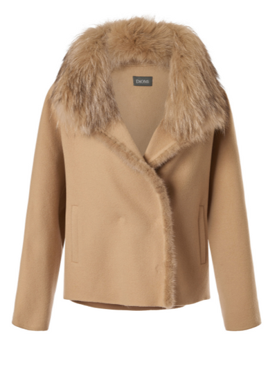 Wool Blend Bomber in Irish Cream