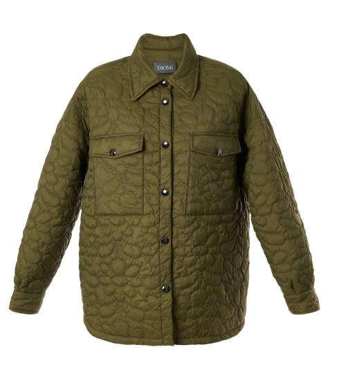 Nylon Short Jacket - Army/Red