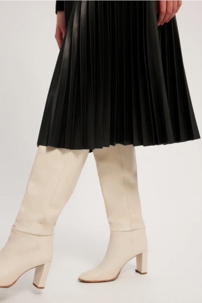 Esma Leather Skirt - Black