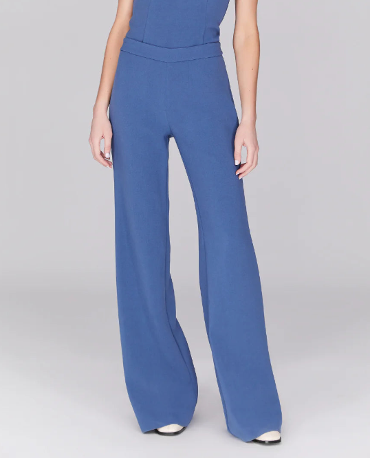 Flare Pant w/ Back Zip in Classic Blue