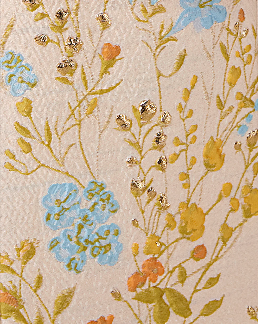 Sanders Gown in Blue/Yellow Multi