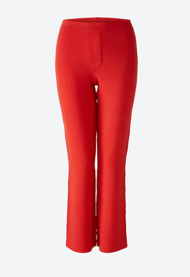 Flare Knit Pants in Aura Orange