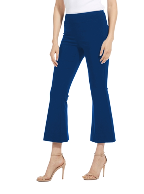 Techno Stretch Cropped Flare Pant in Navy