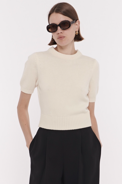 Elsie Pullover Sweater in Ivory