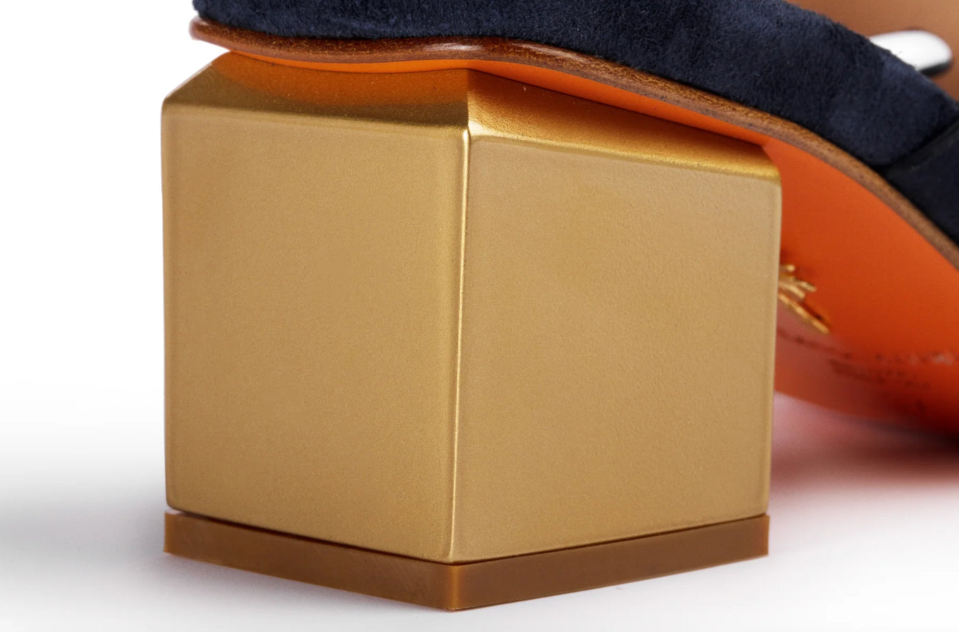 Stella Navy Suede Block Heel Mules