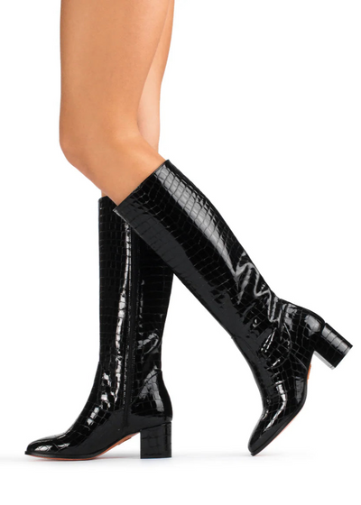 Susanna Boot in Black Croc