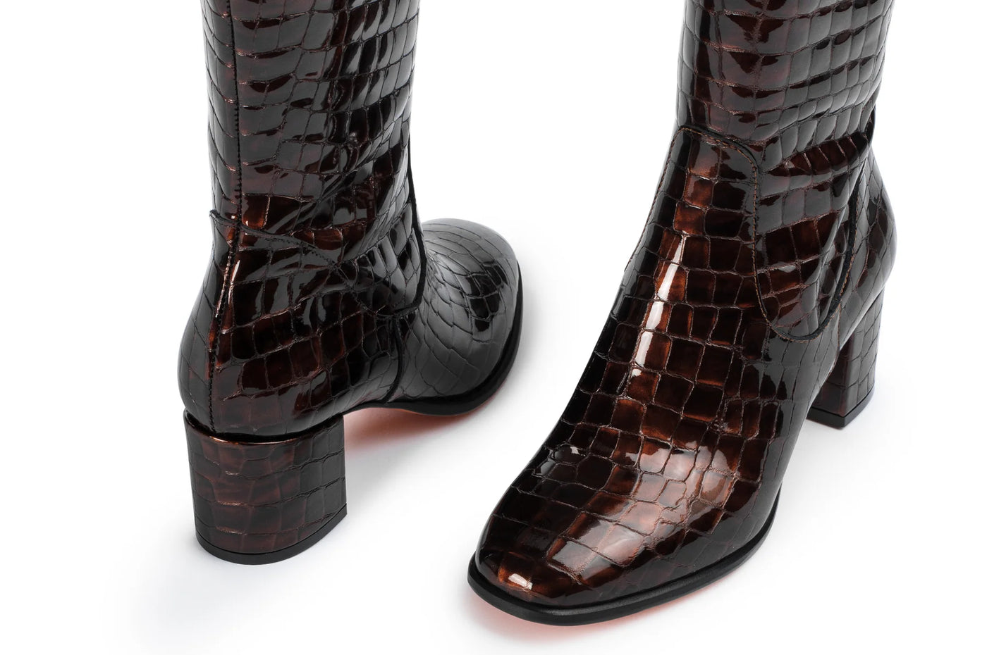Susanna Boot in Chocolate Croc