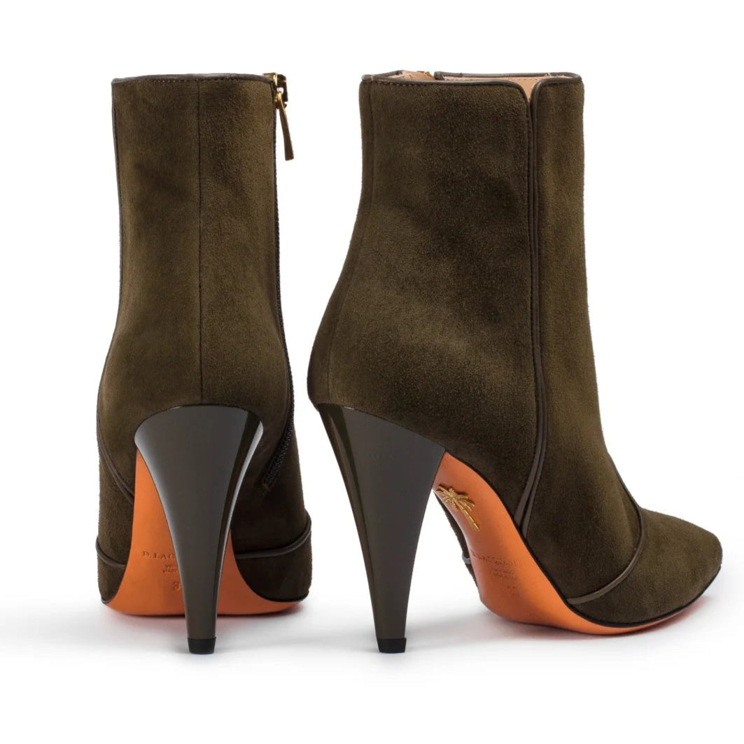 Charlie Boots in Green Suede
