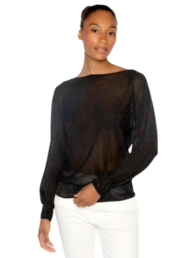 Shimmer Pullover in Navy