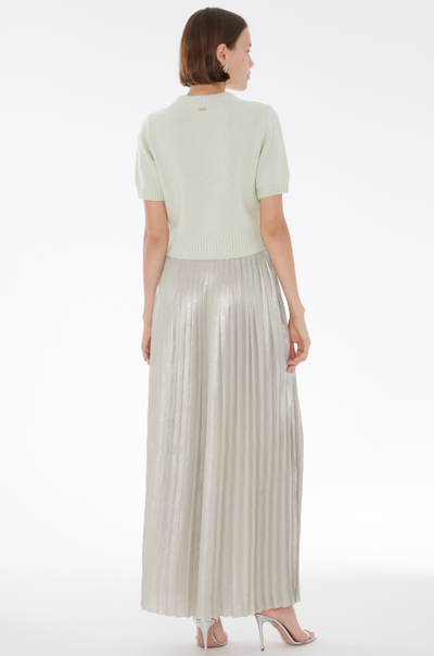 Dillon Pleated Midi Skirt in Sage