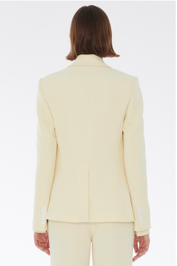 Kylie Double Breasted Blazer in Butter