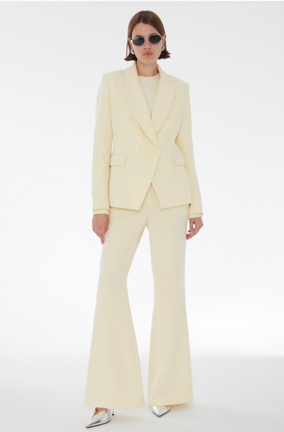 Kylie Double Breasted Blazer in Butter